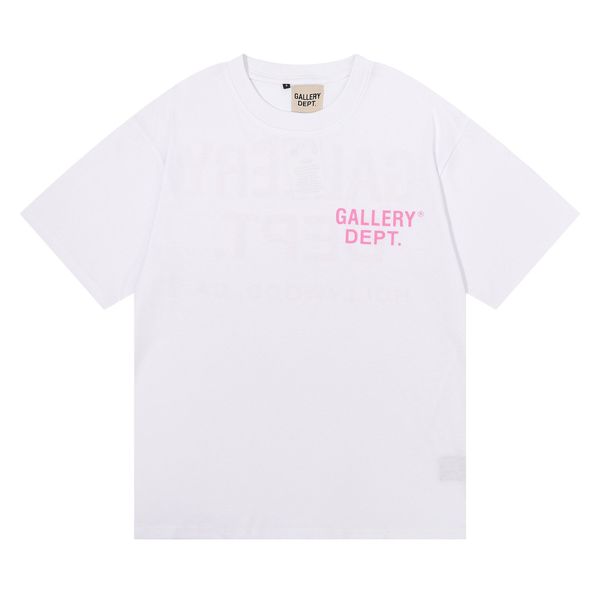 

2023 tees women&men's t shirts designer print galleryes depts shirt letter printing trend casual men women clothing street retro short, White;black