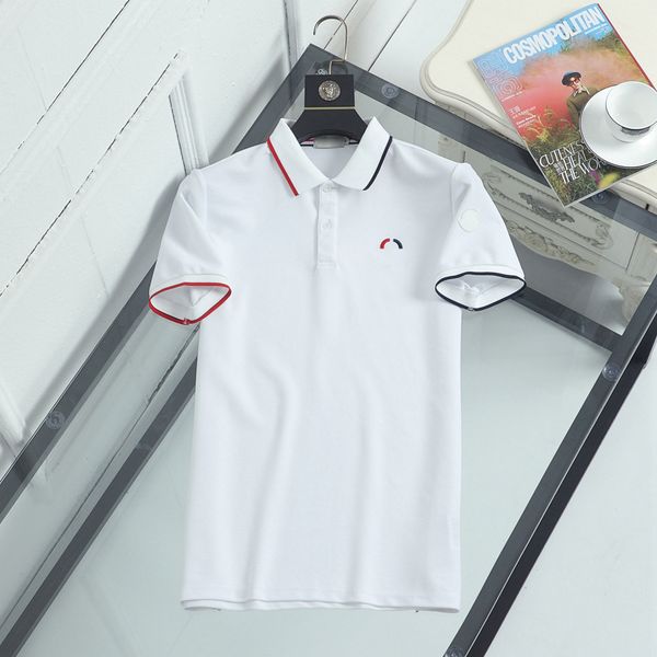 

mens monclair t shirts designer polo shirt luxury tees classic black white grey blue m01 tjis, White;black