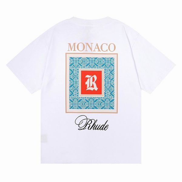 

shirts rhudes t version mens t-shirt summer fashion designer loose and breathable casual cottons luxury clothing street shorts sleeves cloth, White;black