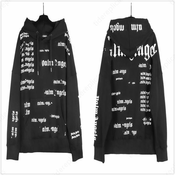 

mens hoodie designer hoodies street hip hop alphabet sweatshirts splash ink women hoodys trend plus size sweaters oversized hoody graphic te, Black