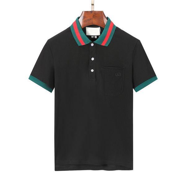 

2023 designer stripe polo shirt t shirts snake polos bee floral mens high street fashion horse luxury t-shirt#8866 j1hh, White;black