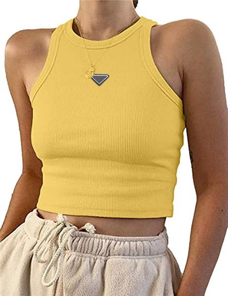 

designer triangletanks sling tank women's vests shirts knits sleeveless women tee knitted sport woman vest tees mc9d, White