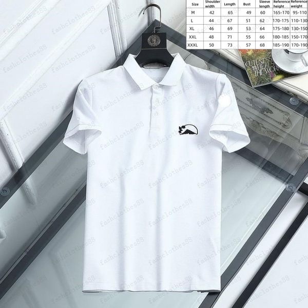 

2023 mens stylist polo shirts luxury brand mens designer polo t shirt summer fashion breathable short-sleeved lapel casual 6ejw, White;black