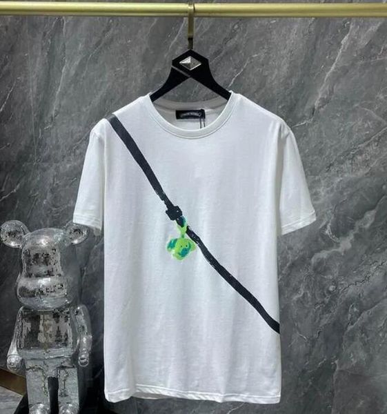 

fashionable men's classic t-shirt brand level white short sweater casual embossed letter horseshoe sanskrit cross pattern nj2z, White;black