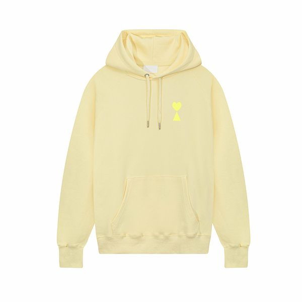 

luxury designer amis hoodie fashion men's a letter small red heart embroidery casual cotton women's clothing size s-xl fosg, Black