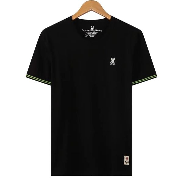 

psycho bunny transportation men t shirt classic chest small skeleton rabbit american street fashion brand shirts asian size m--3xl 6maa, White;black