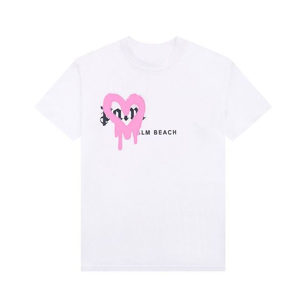 

summer designer luxurys trends brand palm men's t-shirts angels citys letter printed loose tee man casual street shirt sprayed cotton, White;black