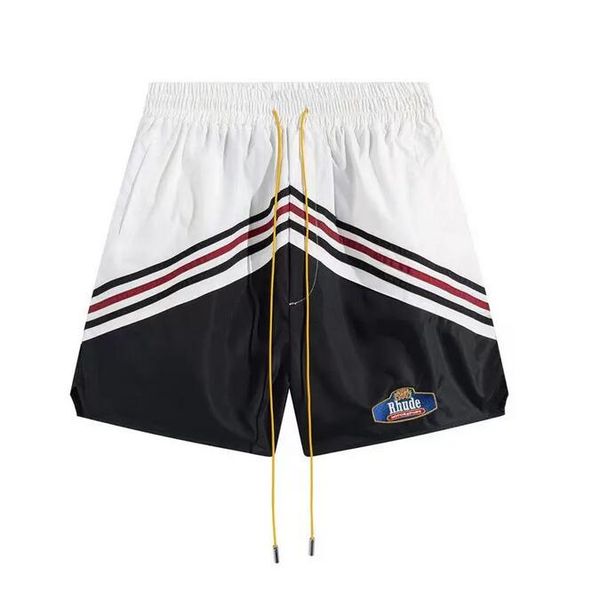 

black rhude mesh shorts men women 1 quality pill zip pockets slightly oversize premium nylon flight breeches 8rgm hj01 653f, White;black