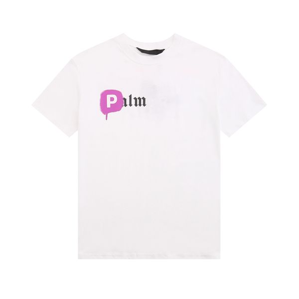 

summer designer luxurys trends brand palm men's t-shirts angels citys letter printed loose tee man casual street shirt sprayed cotton, White;black