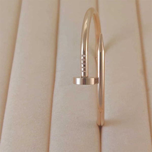 

carti 18k rose gold natural card home nail steel bracelet new women's light luxury versatile 3ux9z, Black