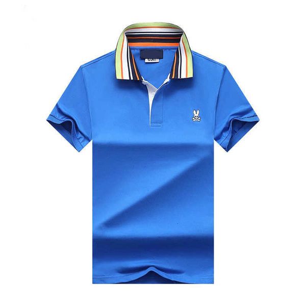 

new mens stylist polo shirts luxury brand psychos bunnys designer t shirt summer fashion breathable short-sleeved lapel casual euun, White;black