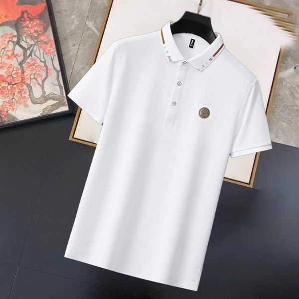 

mens polos combed cotton summer clothing cotton short sleeve business design animal pattern psycho bunny stand collar casual striped designe, White;black