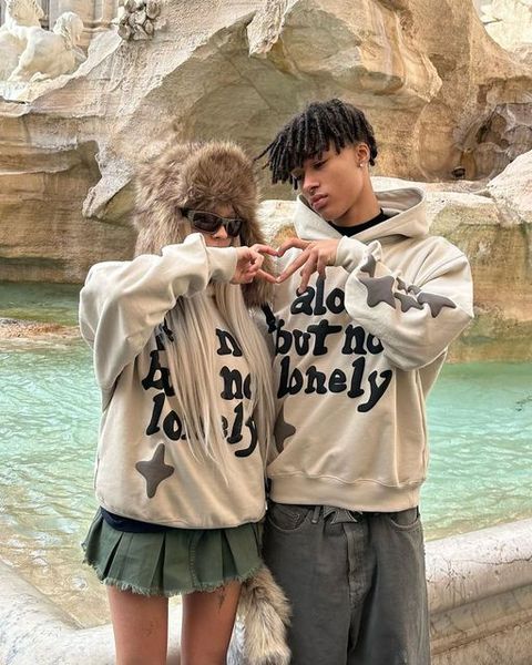 

broken planet 3d foaming print hoodie couple loose pullover sweatshirt y2k menfashion sweatshirt y2k men women men's hoodies print hood, Black