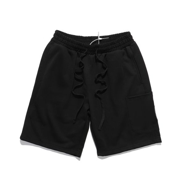 

men shorts pants solid joggers black blue beach single zipper pocket short cotton casual trousers 104k, White;black