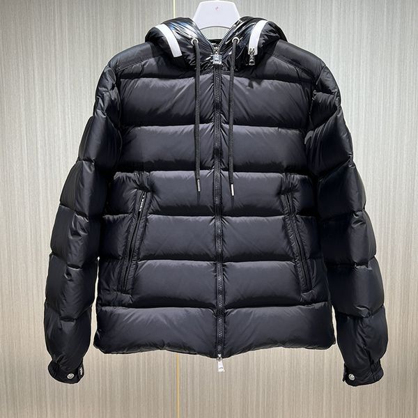 

luxury designer men down parkas women's embroidered badge standing neck hooded puffer jacket couple thickened warm loose winter vest si, Black