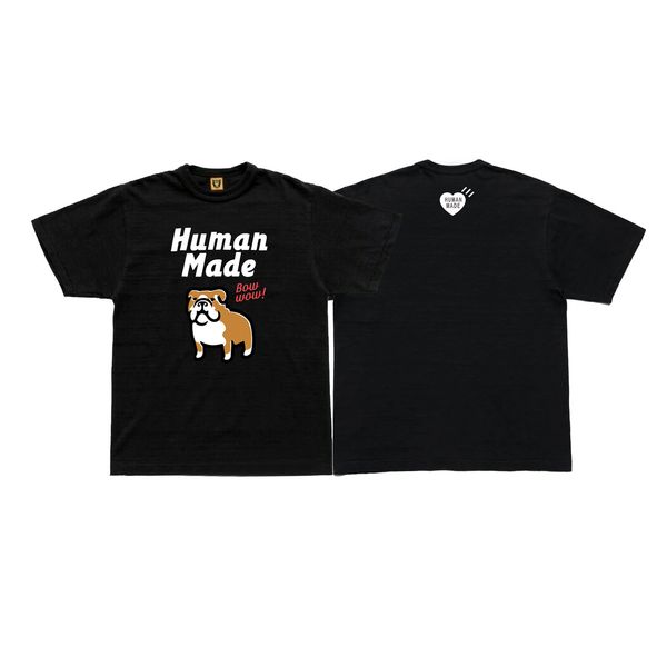 

trendy human made men's t-shirts loose fitting short sleeved t-shirt with sulfur cotton polar bear duck cute animal letter print t shir, White;black