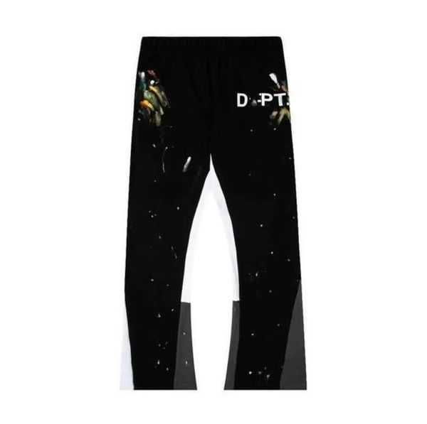 

mens graffiti pants galleries sweatpants depts speckled letter print men's women's couple loose versatile casual straight gray ora, Black