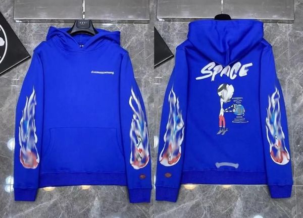 

men's hoodies sweatshirts mens designer chrome winter heart hoodie ch long sleeve zipper jacket loose coat hooded hoody men woman hip h, Black