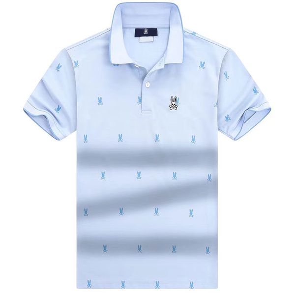 

psycho bunny polo designer mens shirt short sleeve summer trend fashion luxury brand t casual loose classic business 303j, White;black