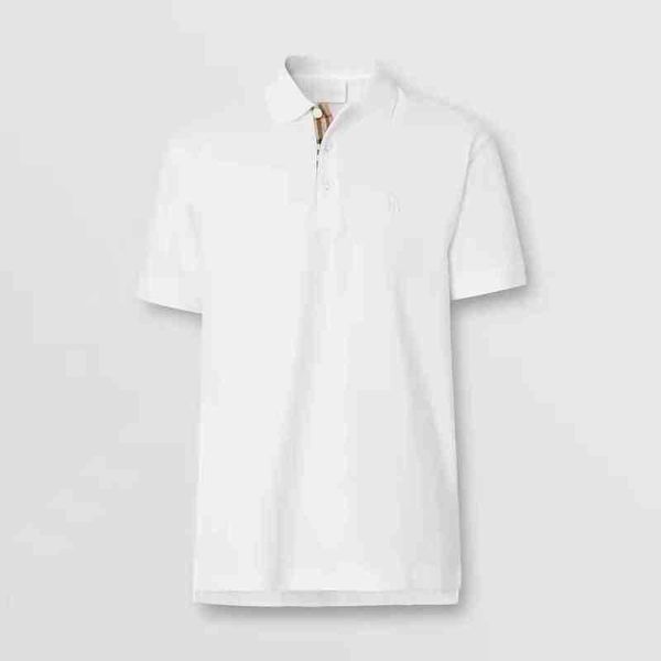 

burbrerys european station bajia casual polo shirt mens classic solid color tb letter embroidery summer b short sleeve tshirt men tjl8, White;black