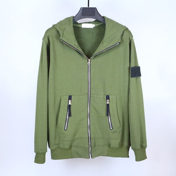 

brand toney jacket hoodies stones metal cardigan zip narrow brim and oval back island hoodie size m-2xl k416 bp7s, Black