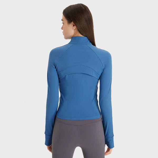 

women's jackets sports yoga clothes cotton sweatshirts coat autumn winter cropped jacket with thumbholes, Black;brown