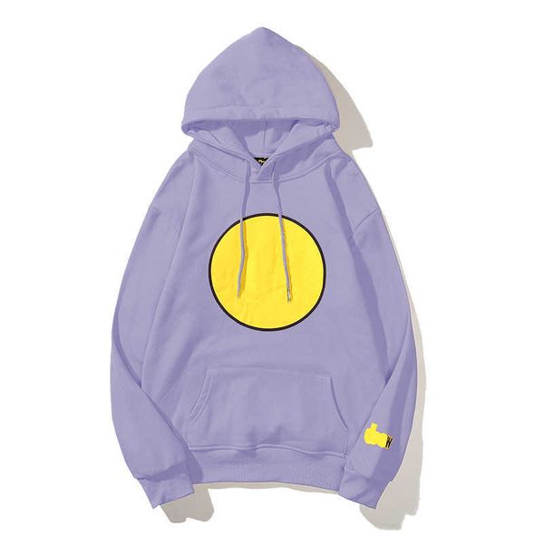 draw hoodie winter cotton men and women drew smile face simple sweatshirts causal plain o-neck hoody soft streetwear young lovers d clothing, Black