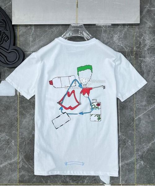fashionable men's classic t-shirt brand level white short sweater casual embossed letter horseshoe sanskrit cross pattern 4iqu, White;black