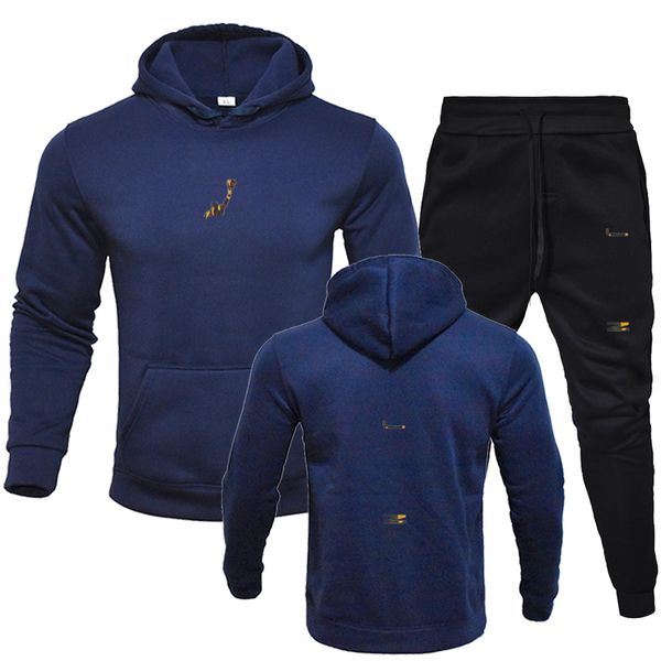

sweatpants and hoodie set tracksuit men hooded sweatshirt pants pullover suit casual clothes un4t, Gray
