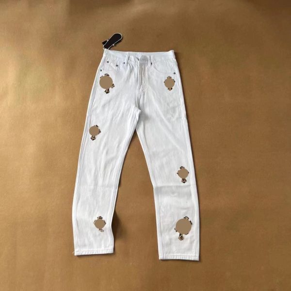 

print designer men jeans cross-skin washed jean with high waist mens lovers chromees loose rework process p6my# 6 rj72, Blue