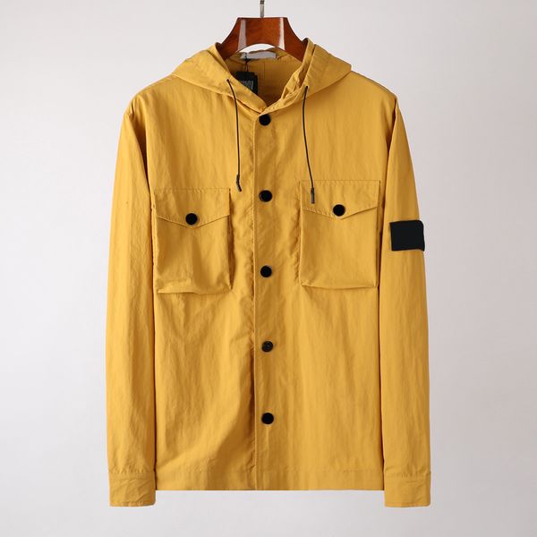 

outerwear designer badges zipper shirt jacket loose style spring autumn mens oxford breathable portable high street stones clothing jacke 39, Black;brown
