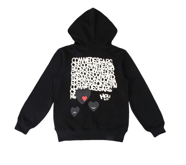 

play designer men's hoodies fashion hearts badge hoodie trend cotton sweatshirts women's clothing labels complete sw hcah, Black