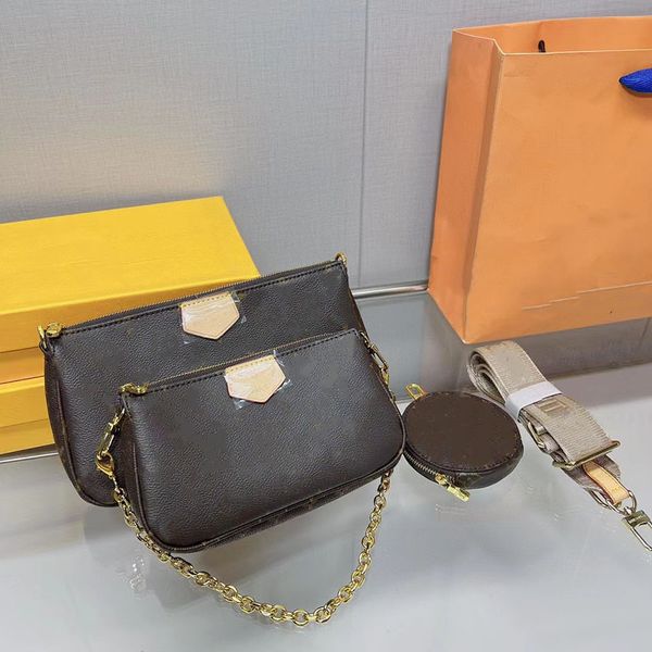 

designer famous brand designer crossbody bag 3-in-1 messenger handbag tote leather vintage pattern purse new shoulder bags clutch