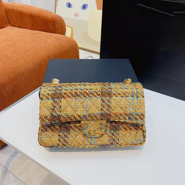 

designer bag designer flap handbag shoulder bag clutch totes bags wallet check velour thread purse double letters solid hasp waist square st