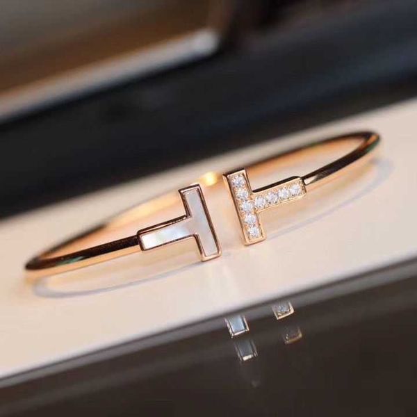 

fashion light luxury bangle double t bracelet sterling silver home women039s rose gold enamel linka21948361 1lu1j, Black