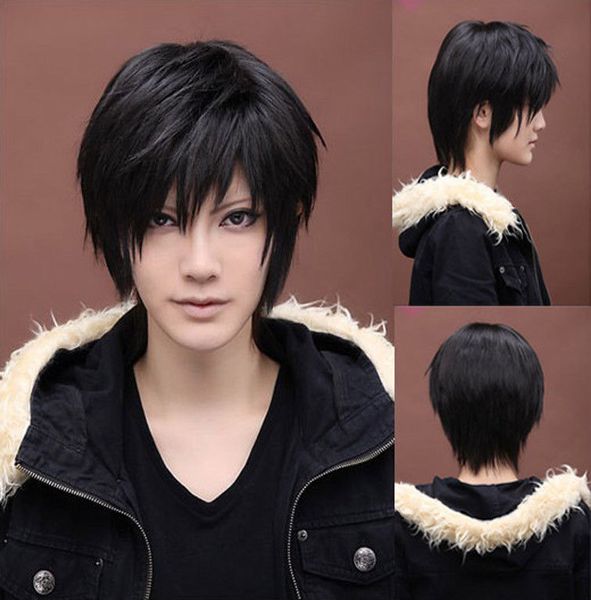 Kostenloser VersandNeue Cosplay Orihara Izaya kurze schwarze Haare hitzebeständige Perücke