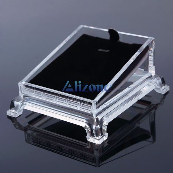 

wholesale-trasparent acrylic jewelry bracelet watch display plate show holder pallte tray rack sbic #64058, Black;white