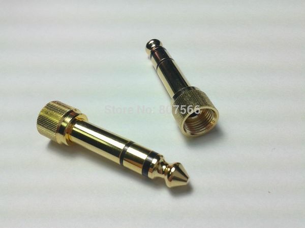 100 pcs Adaptador de Ouro 1/4 