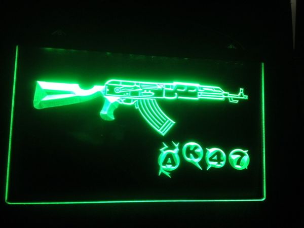 

b-36 ak47 guns arms bar пиво 7 ве 3d led неоновй ве знак