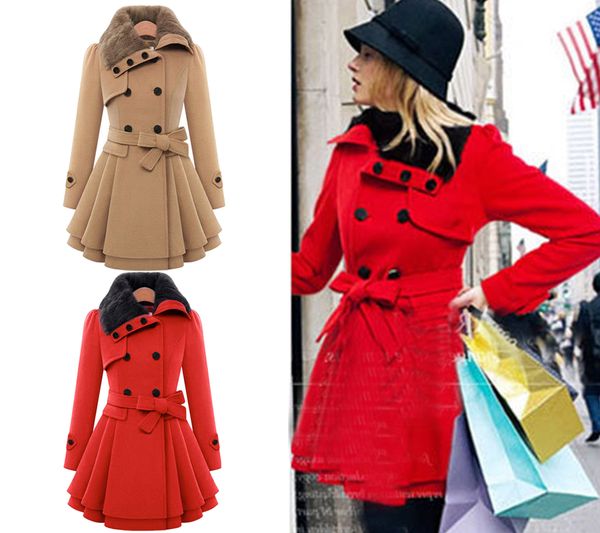 Wholesale-Fluffy Fuzzy Coat For Women Shearling Shaggy Faux Fur Coats Woman 2015 Winter Fashion Cardigan Plus Size Jacket Poncho Outfit