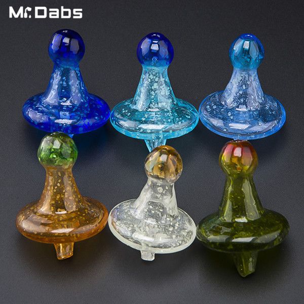 Accessori per fumatori con tappo in carburo di vetro fluorescente UFO colorato di alta qualità DHL per cupola per tubi dell'acqua Dab Oil Rigs