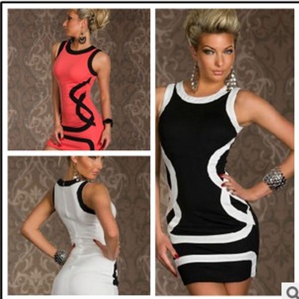 

white black pink polyester fiber stripe lingerie, size m xxl women none sleeves mini dress, ing, Red;black