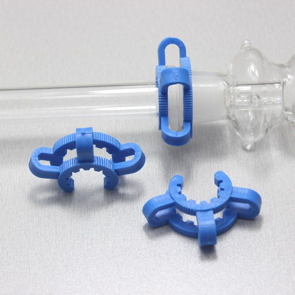 18 mm Kunststoff-Keck-Clip, Laborklemme, Keck-Klemmen, Kunststoff-Clip, Klemme, Glas, 18 # für Glasbong, Glasadapter, Nektarsammler, blaue Farbe