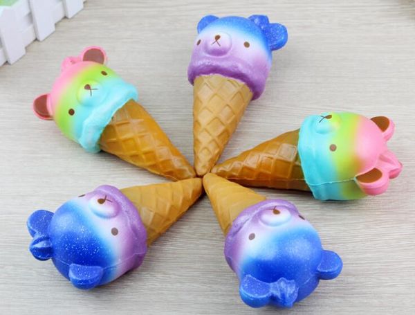 Commercio all'ingrosso Squishy Ice Cream Charm Slow Rising Soft Collection Decor Accessori per l'imballaggio della testa