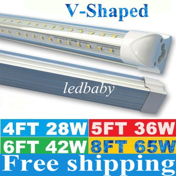 

v-образный 4-футовый 5-футовый 6-футовый 8-футовый охладитель с дверной подсветкой трубки t8 встроенные светодиодные трубки двухсторонние sm