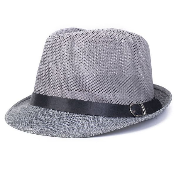 

wholesale-summer women men fedoras casual hollow mesh caps jazz hats fedora casual male hat 2016 fashion, Blue;gray