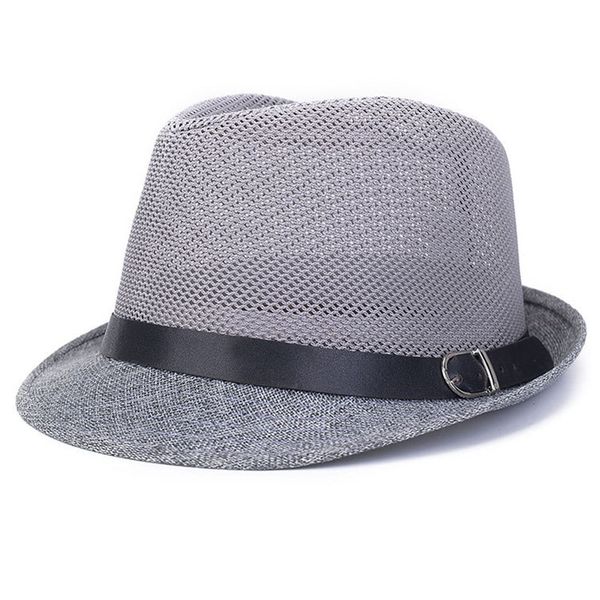 Wholesale-Summer Women Men Fedoras Unisex Casual Hollow Mesh Caps Jazz Hats Fedora Casual Male Hat 2016 Fashion