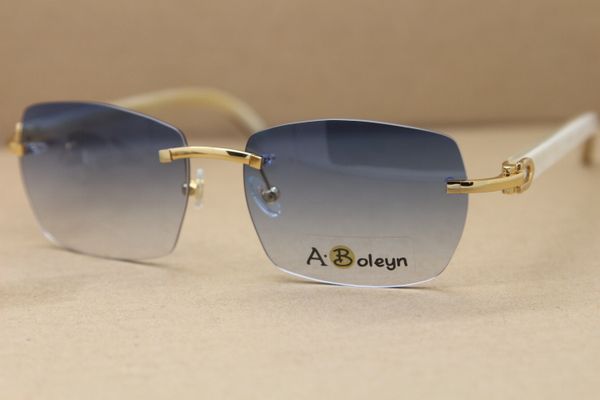 

selling size:57-18-140mm sunglasses rimless horn t8100905 sunglasses glasse women glasses frames c women decoration gold frame white bu mppb, White;black