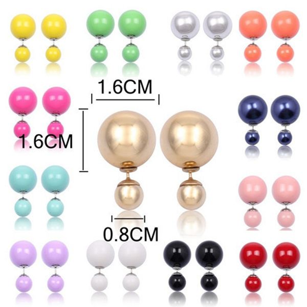 Garanhão Cristal Brincos Bonitos Brilhantes Bola Pérola Big Pearls para mulheres Presente por atacado jóias