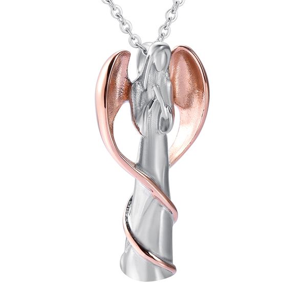 

ijd9739 2 tone god lady ash keepsake urn memorial jewelry for pet/human ashes cremation necklace fashion jewelry hold ashes fashion charm, Silver